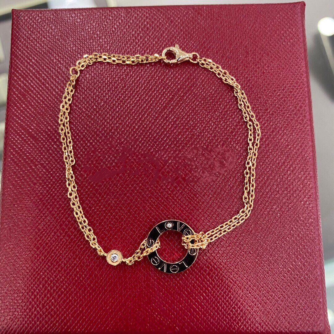 [ROSE]LOVE BRACELET 2 DIAMOND