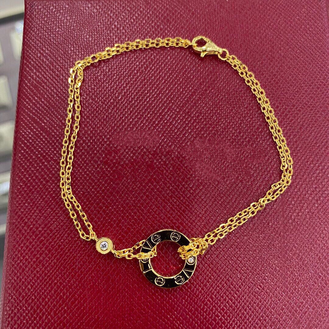 [ROSE]LOVE BRACELET 2 DIAMOND