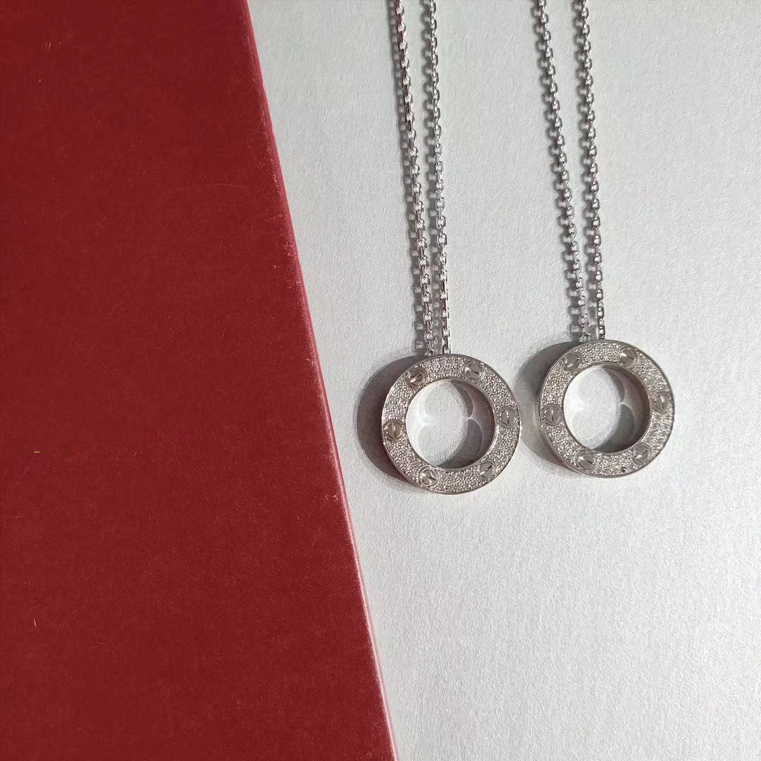 [ROSE]LOVE NECKLACE ADJUSTABLE SILVER