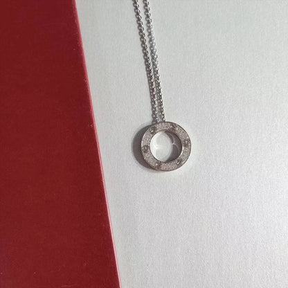 [ROSE]LOVE NECKLACE ADJUSTABLE SILVER