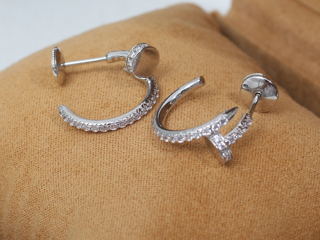 [ROSE]JUSTE EARRINGS 12.75MM SILVER DIAMOND