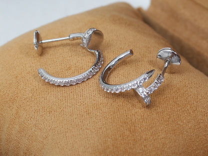 [ROSE]JUSTE EARRINGS 12.75MM SILVER DIAMOND