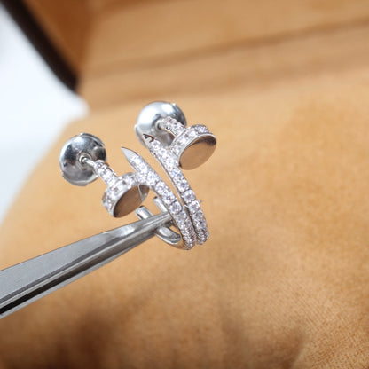 [ROSE]JUSTE EARRINGS 12.75MM SILVER DIAMOND