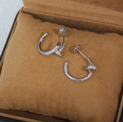 [ROSE]JUSTE EARRINGS 12.75MM SILVER DIAMOND