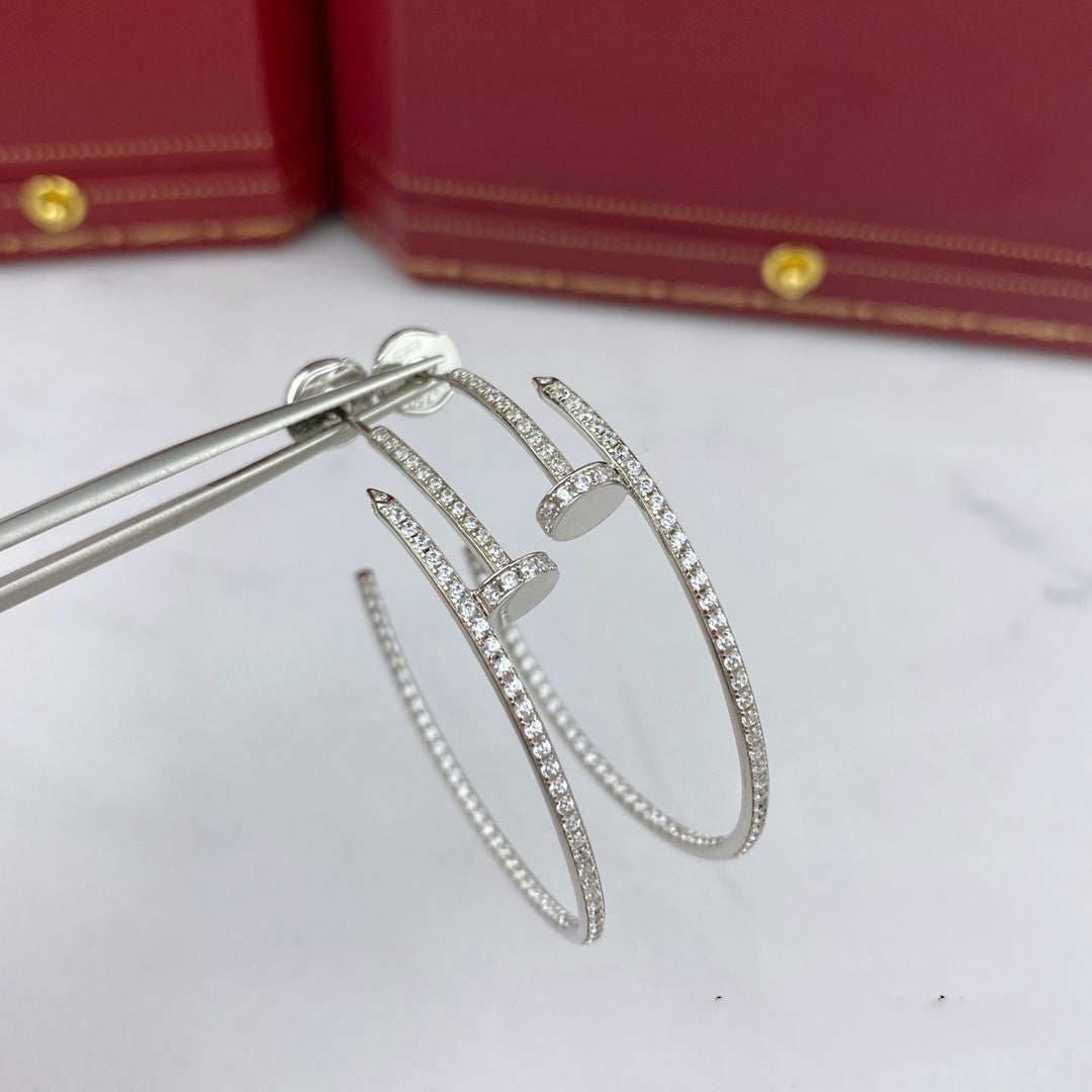 [ROSE]JUSTE EARRINGS FULL DIAMONDS 1.8MM