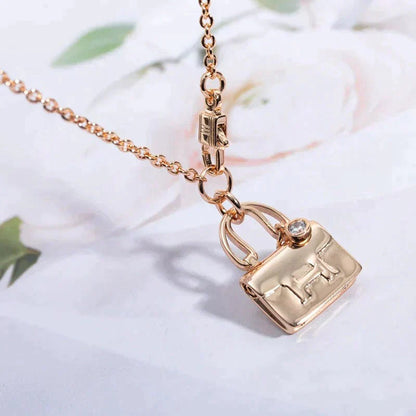 [Rose Jewels]AMULETTE PEDANT ROSE GOLD NECKLACE