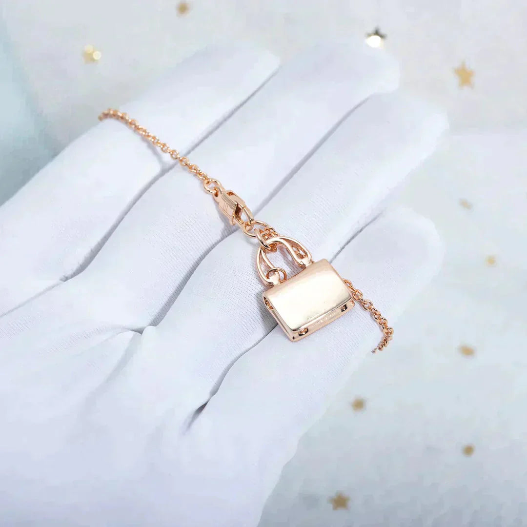 [Rose Jewels]AMULETTE PEDANT ROSE GOLD NECKLACE