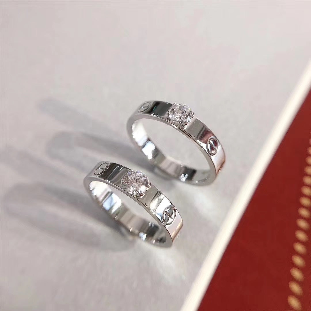 [ROSE]LOVE RING 3.6MM 1 BIG DIAMOND