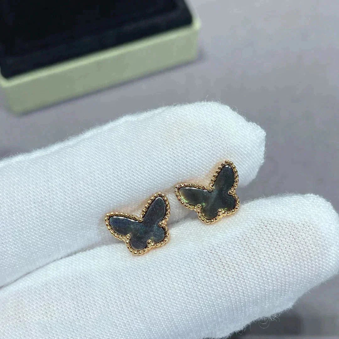 [ROSE]BUTTERFLY DARK MOP  EARRINGS