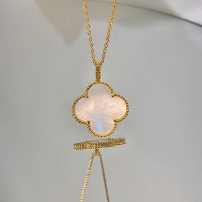 [ROSE]CLOVER 25MM MOP LARGE PENDANT NECKLACE