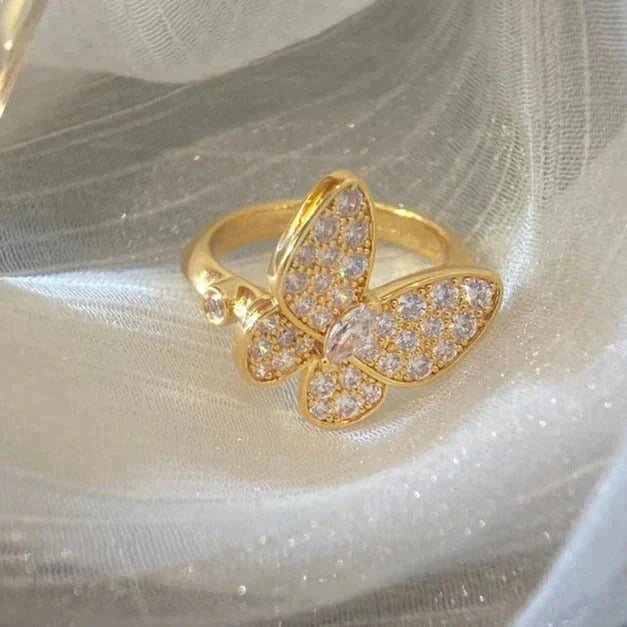 [ROSE]BUTTERFLY DIAMOND RING