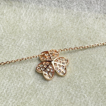 [ROSE]FLOWER DIAMOND NECKLACE