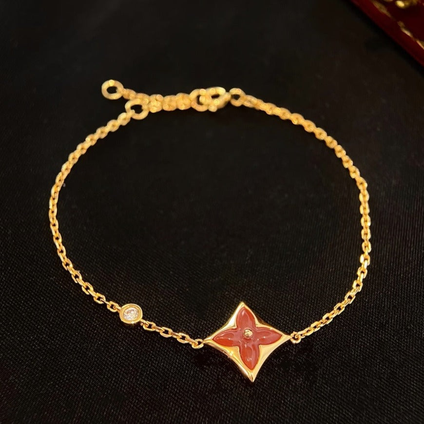 [Rose Jewels]Farbstern Karneol Roségold Diamant Armband