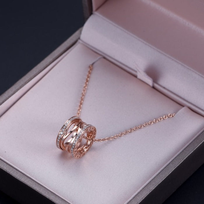 [Rose Jewels]ZERO 1 ROSGOLD DIAMANT OFFENE HALSKETTE