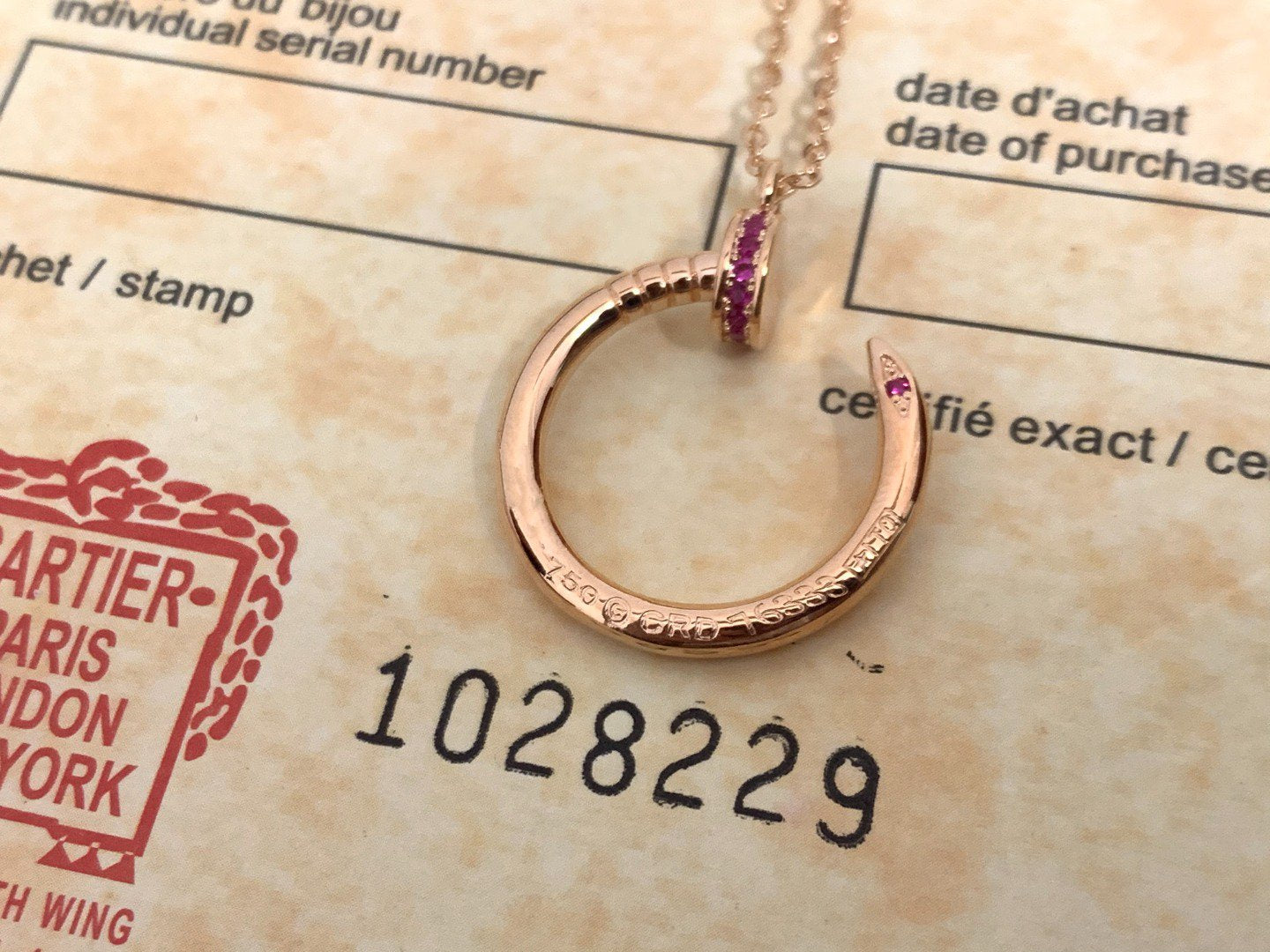 [ROSE]JUSTE PINK DIAMOND NECKLACE