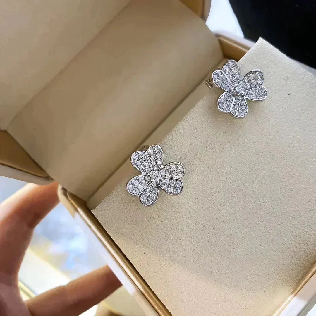 [ROSE]CLOVER COMOS DIAMOND EARRINGS SILVER