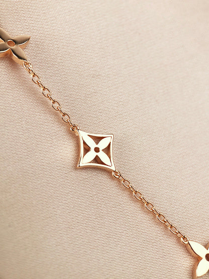 [Rose Jewels]STAR AND SUN 7 MOTIFS GOLD BRACELET