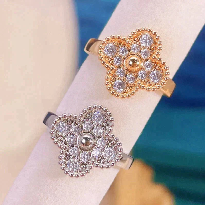 [ROSE]CLOVER DIAMOND RING