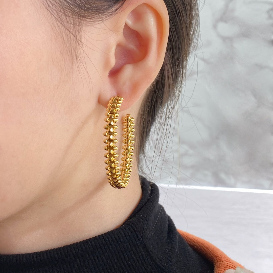 [ROSE]CLASH LARGE HOOP EARRINGS