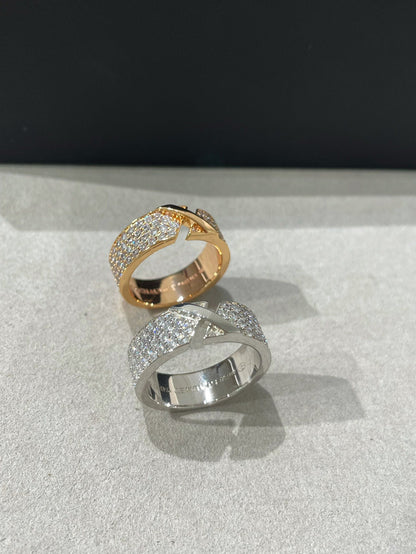 [Rose Jewels] LIENS EVIDENCE RING AUS ROTGOLD MIT DIAMANTEN