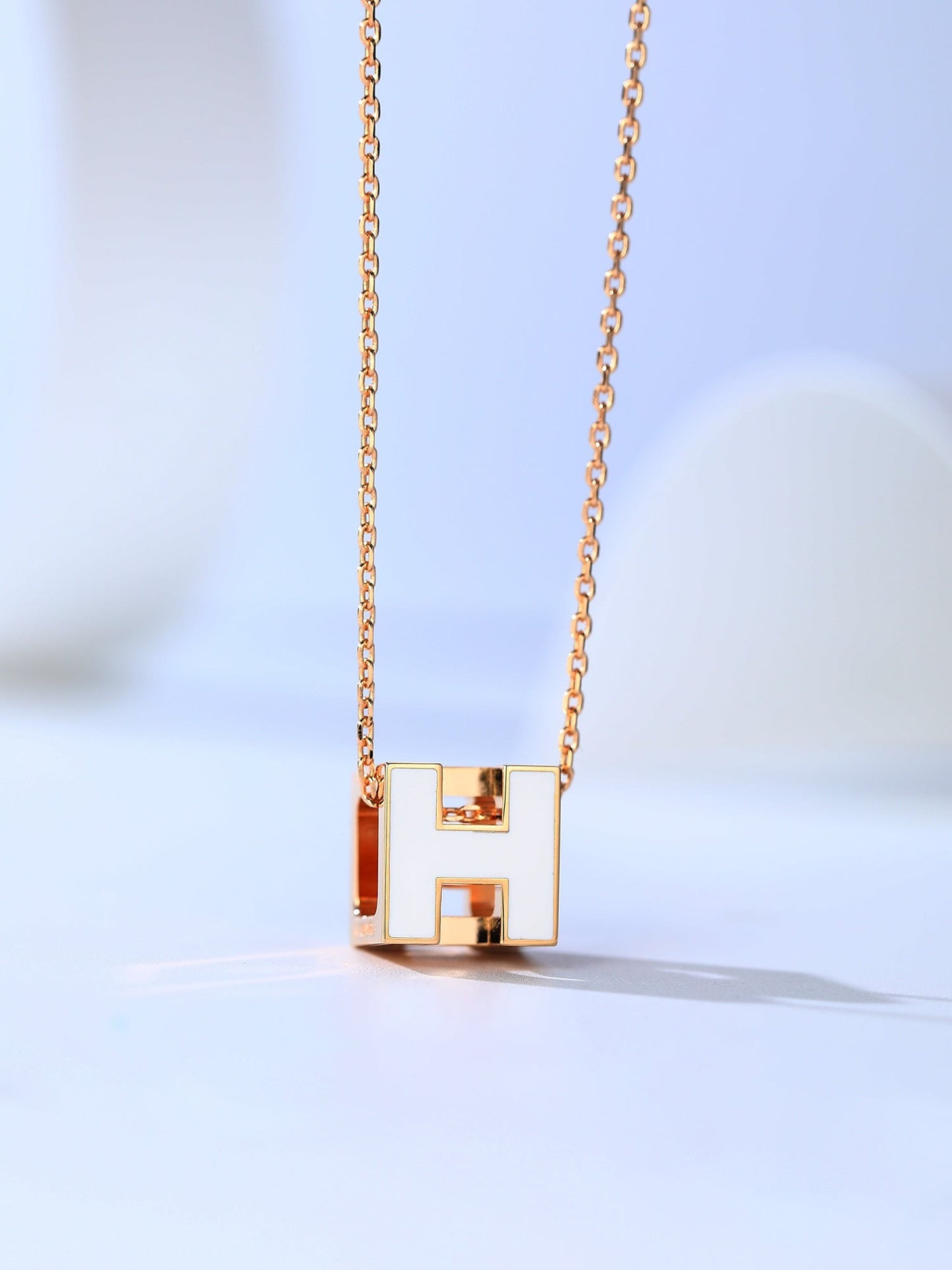 [Rose Jewels]H CAGE PINK GOLD NECKLACE