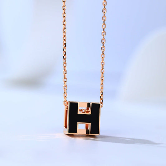 [Rose Jewels]H CAGE PINK GOLD NECKLACE