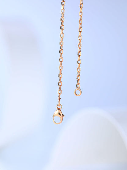 [Rose Jewels]H CAGE PINK GOLD NECKLACE