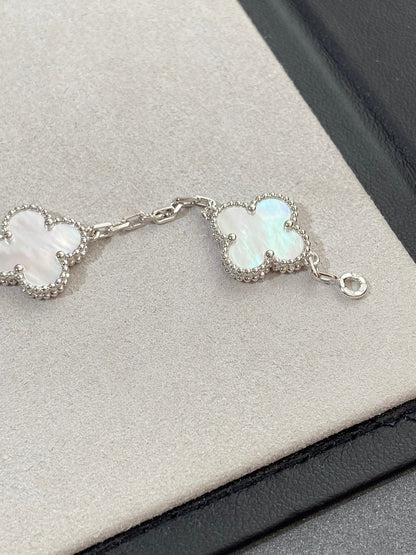 [ROSE]CLOVER SILVER MOP 5 MOTIF BRACELET