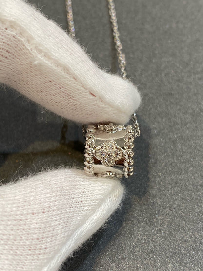 [ROSE]PERLEE PEDANT SIVLER DIAMOND NECKLACE