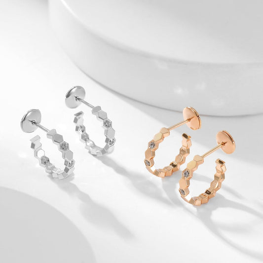 [Rose Jewels]BEE LOVE DIAMOND HOOP EARRINGS