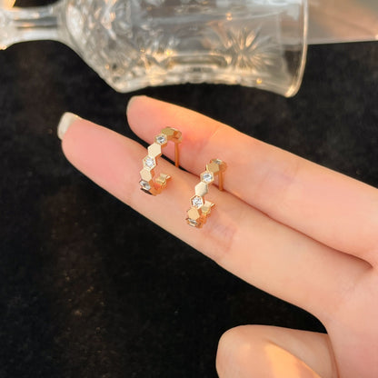 [Rose Jewels]BEE LOVE DIAMOND HOOP EARRINGS