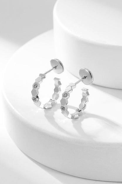 [Rose Jewels]BEE LOVE DIAMOND HOOP EARRINGS