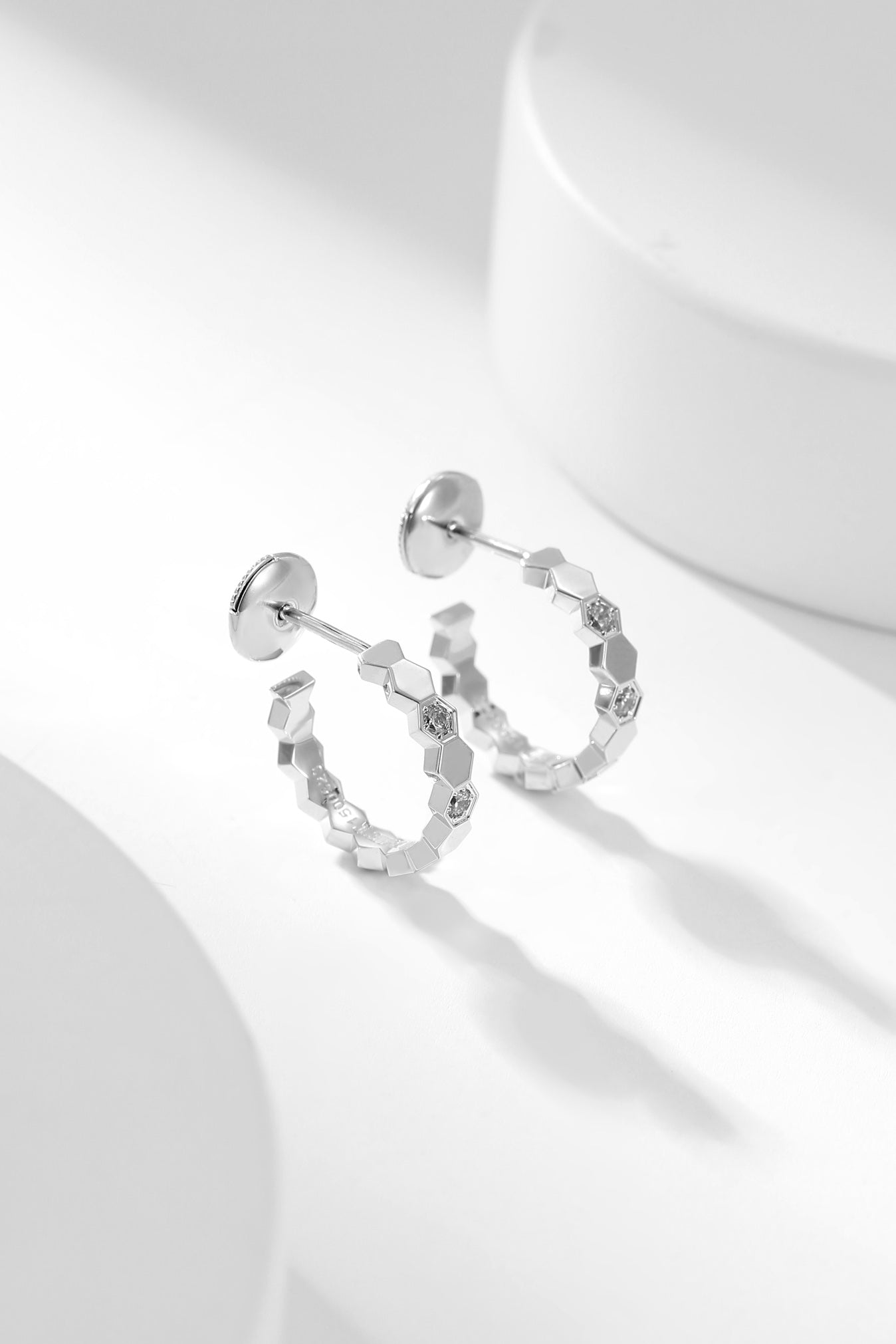 [Rose Jewels]BEE LOVE DIAMOND HOOP EARRINGS