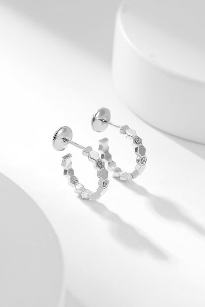 [Rose Jewels]BEE LOVE DIAMOND HOOP EARRINGS