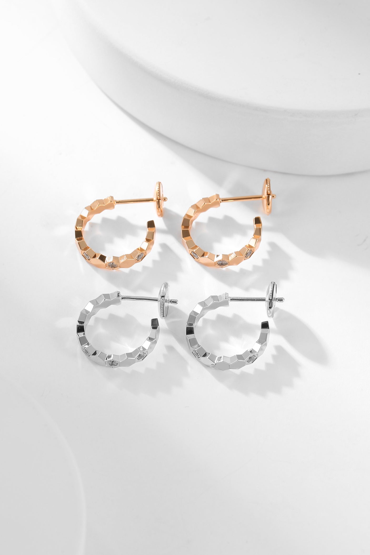 [Rose Jewels]BEE LOVE DIAMOND HOOP EARRINGS