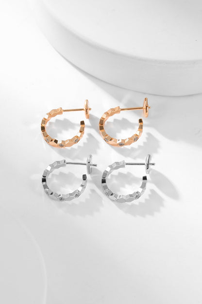 [Rose Jewels]BEE LOVE DIAMOND HOOP EARRINGS