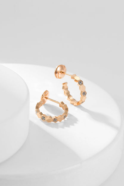 [Rose Jewels]BEE LOVE DIAMOND HOOP EARRINGS