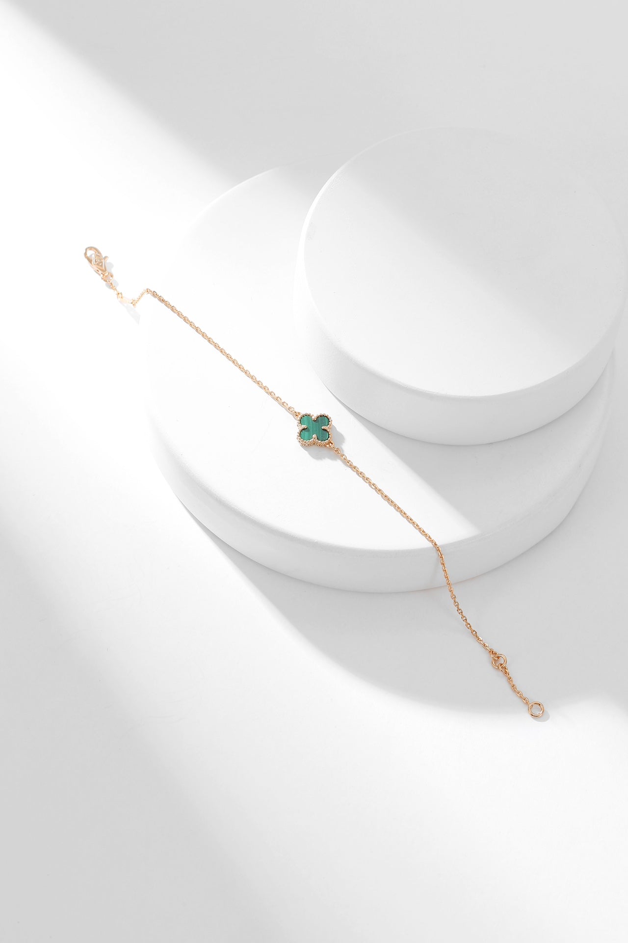 [ROSE]CLOVER BRACELET MALACHITE 1 MOTIF