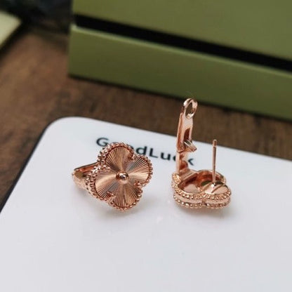 [ROSE]CLOVER MEDIUM STUD EARRINGS