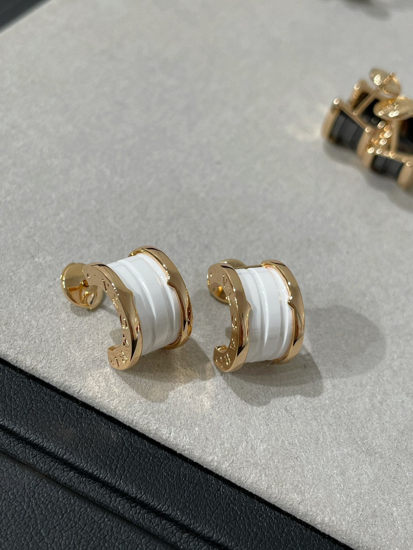 [Rose Jewels]ZERO 1 PINK GOLD CERAMIC EARRINGS