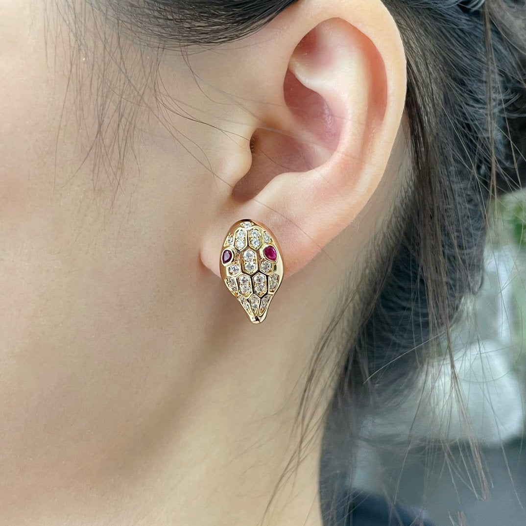 [Rose Jewels]SERPENT DIAMOND STUD EARRINGS