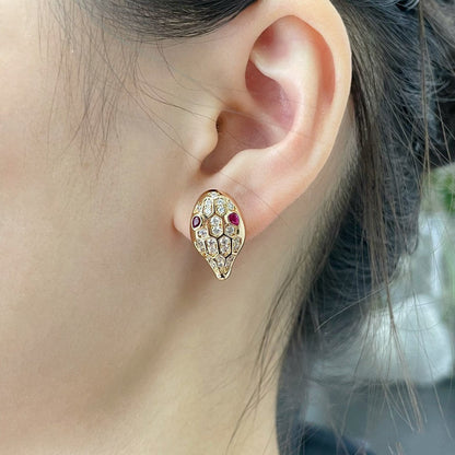 [Rose Jewels]SERPENT DIAMOND STUD EARRINGS