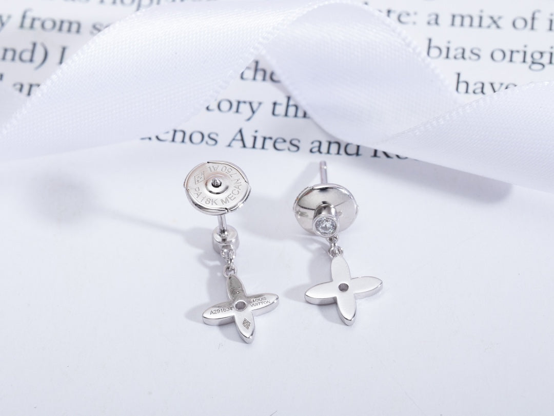 [Rose Jewels]VIDYLLE SILVER DIAMOND MINI DROP EARRINGS