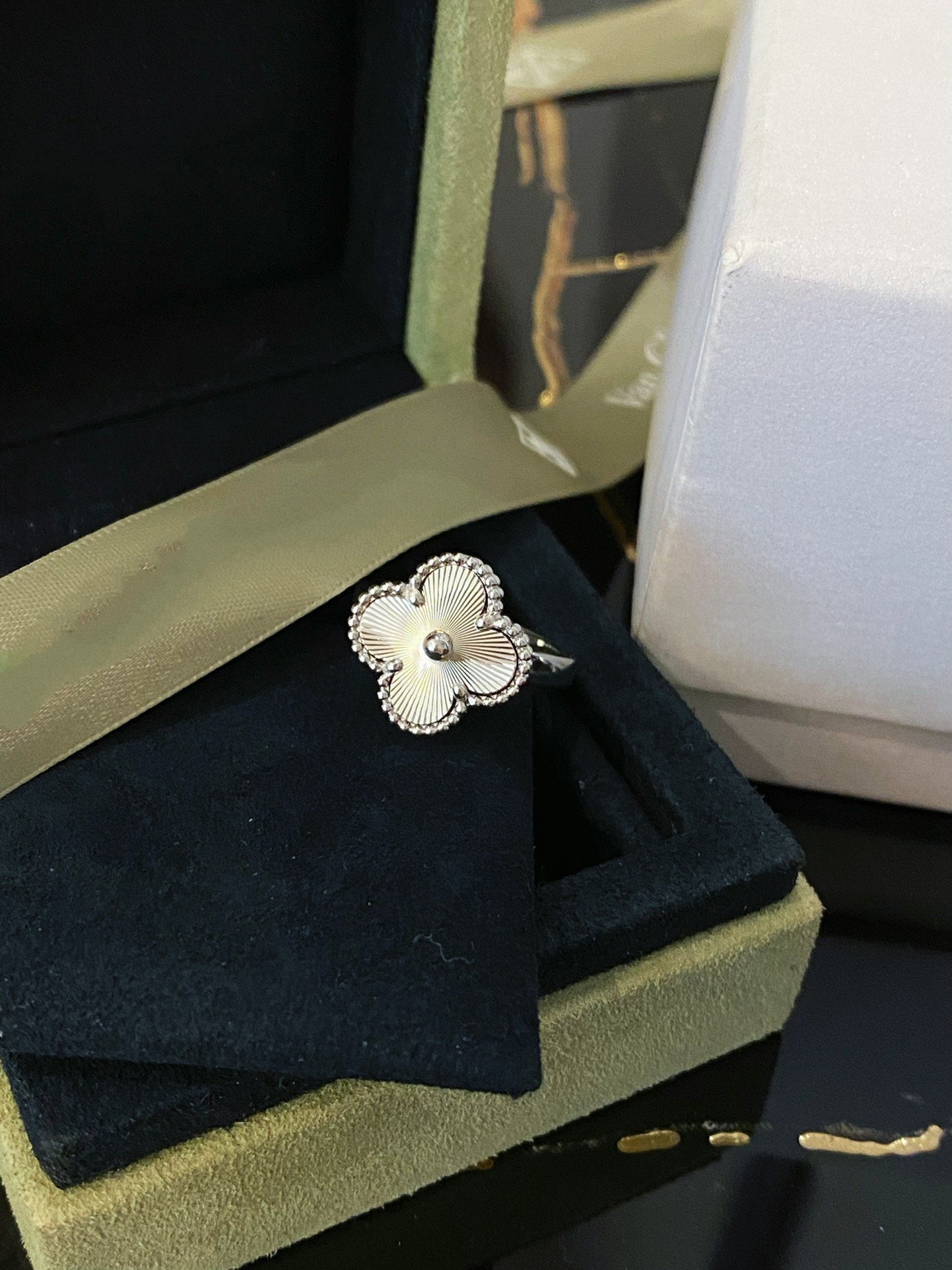 [ROSE]CLOVER SILVER RING