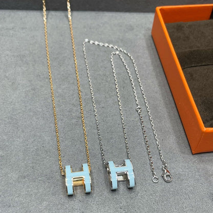 [Rose Jewels]POP H SKY BLUE NECKLACE