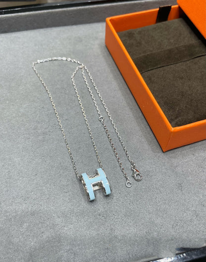 [Rose Jewels]POP H SKY BLUE NECKLACE