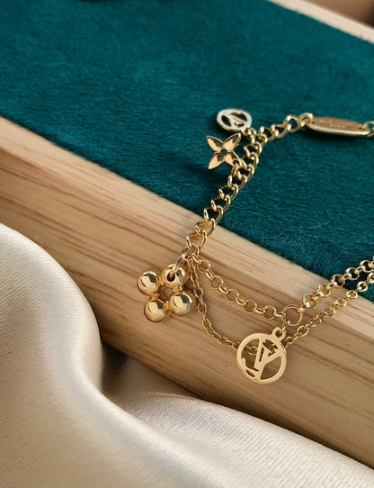 [Rose Jewels]LV BLOOMING ROSA GOLD MOP ARMBAND