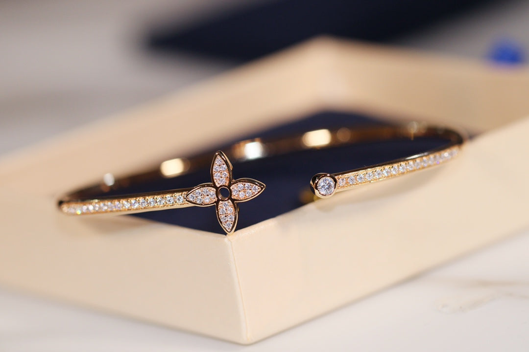 [Rose Jewels] IDYLLE GOLD OPEN BRACELET DIAMOND PAVED