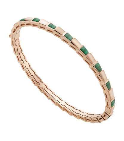 [Rose Jewels]SERPENTI BRACELET PINK GOLD MALACHITE