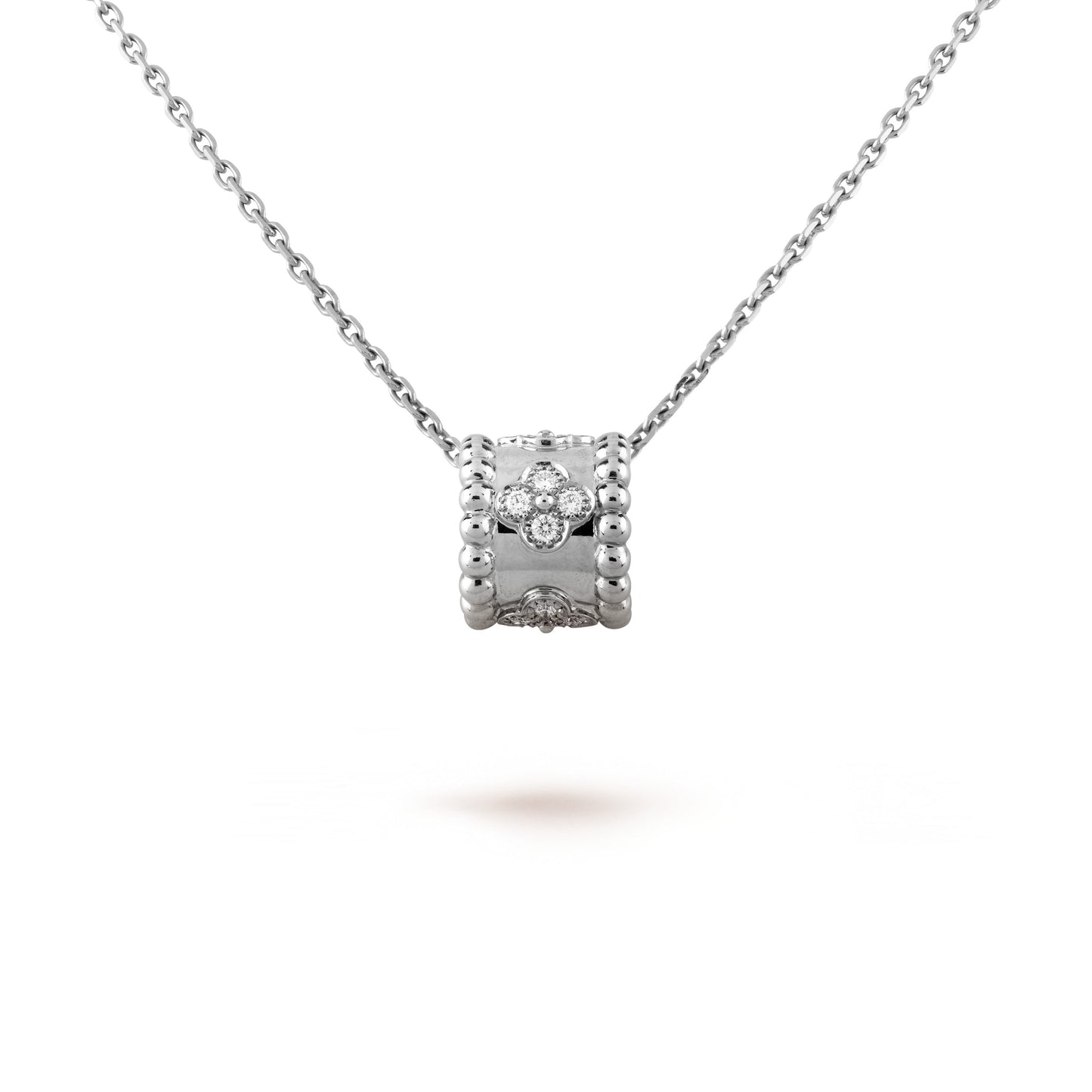 [ROSE]PERLEE PEDANT SIVLER DIAMOND NECKLACE